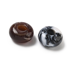 トウトーンアクリルビーズ  天然石風  ロンデル  ミックスカラー  13.5~14x7mm  穴：5mm  約602個/500g&nbsp;OACR-C040-07