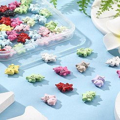 50 個のスプレー塗装合金ビーズ  ユニコーン  ミックスカラー  10x12x6mm  穴：1.8mm  50個/セット&nbsp;FIND-FS0004-11