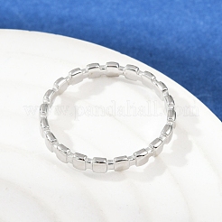 304ステンレススチール製プレーンバンド指輪  正方形  ステンレス鋼色  2.5mm  内径：17mm&nbsp;RJEW-P153-01P