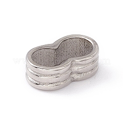 変色しない304ステンレススチール製リンクリング  無限大  ステンレス鋼色  4x12x7mm  内径：10x5mm&nbsp;STAS-E172-01P-01