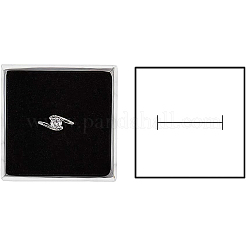 紙の厚紙  ジュエリーリングボックス  正方形  ホワイト  5.2x5.2x3.3cm&nbsp;CBOX-BC0001-33