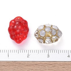 チェコガラスビーズ  abカラーメッキ/ゴールドインレイカラー  ブドウ  ミックスカラー  14x10.5~11x6.5~7mm  穴：1mm  約117個〜123個/袋&nbsp;LAMP-D180-10