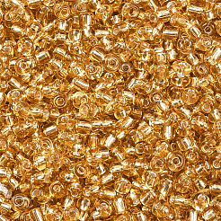 3000個のガラスシードビーズ  銀並ぶ丸い穴  丸い小さなビーズ  淡いチソウ  2mm  穴：1mm&nbsp;SEED-PA0001-04A-01