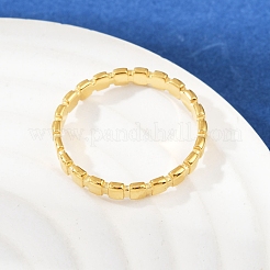 304ステンレススチール製プレーンバンド指輪  正方形  ゴールドカラー  2.5mm  内径：17mm&nbsp;RJEW-P153-01G