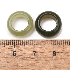 天然ネフライト翡翠／和田翡翠の連結リング  リング  14x6mm  内径：9mm&nbsp;G-Z155-09B