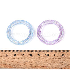 透明なアクリルビーズ  ABカラーメッキ  リング  ミックスカラー  35x6mm  穴：2.5mm  約235個/500g&nbsp;OACR-N150-20