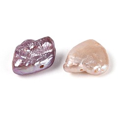 天然バロックケシパールビーズ  有核真珠  ハート  トップ掘削  アザミ  10~16.5x9~14x3~8mm  穴：0.6mm&nbsp;PEAR-N020-P23-01C