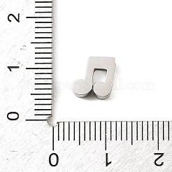 304ステンレススチールビーズ  音符  ステンレス鋼色  8x7x3mm  穴：1.8mm&nbsp;SA-E001-07P