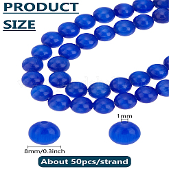 1連売りキャットアイビーズ連売り  ラウンド  ブルー  8mm  穴：1.2mm&nbsp;CE-LP0001-01