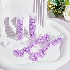 304 穴ガラスシードビーズ 2 個  不透明色の光沢  染め  長方形  プラム  5x4.5~5.5x2~2.5mm  穴：0.5~0.8mm&nbsp;SEED-NB0001-70