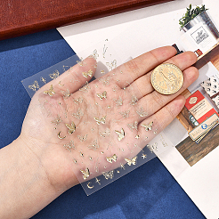 ペットのネイルアートステッカー  自己接着  ネイルチップのデカールデコレーション用  蝶  10.3x8x0.03cm  模様：2~14mm。&nbsp;MRMJ-WH20017-012B