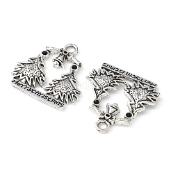 合金ペンダント  クリスマスツリー  アンティークシルバー  カドミウムフリー＆ニッケルフリー＆鉛フリー  24x23x2mm&nbsp;PALLOY-4126-AS-FF