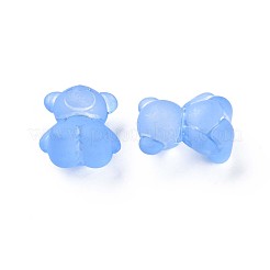 透明なアクリルビーズ  艶消し  クマ  ミックスカラー  18.5x15.5x11mm  穴：2.5mm  約330個/500g&nbsp;MACR-S373-80-D