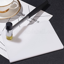 プラスチックパンチングパッド  パンチ穴あけ工具  diyレザークラフトツール  ホワイト  195x139x7.7mm&nbsp;TOOL-WH0080-65