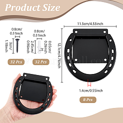 鉄製フックアクセサリー8個  ネジ付き  ブラック  121x115x14mm&nbsp;FIND-WA0001-10