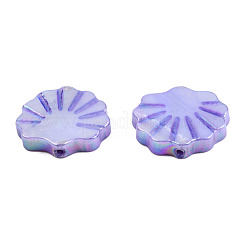 天然淡水シェルビーズ  染め  ABカラー  シェル形状  ミックスカラー  14x15x2.5~3mm  穴：0.9mm&nbsp;SHEL-N026-224A