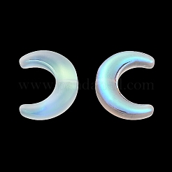 グラデーション手作りランプワーク ビーズ  ムーン  クリアAB  16.5x13x5.5mm  穴：1mm&nbsp;LAMP-C005-02F