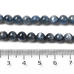 天然カヤナイト/シアナイト/ジフェンラウンドビーズ連売り  6mm  穴：1mm  約64個/連  15.7インチ&nbsp;G-O017-6mm-04C