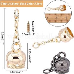 アズキチェーン付き15色合金コードエンド3セット  タッセルペンダントデコレーション用  ミックスカラー  55mm  5セット / カラー&nbsp;FIND-CA0003-57