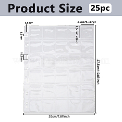 30グリッドPVCコインコレクションルーズリーフ  長方形  透明  275x200x0.3mm&nbsp;AJEW-WH0270-976