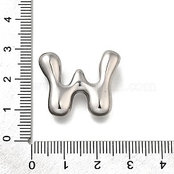 304ステンレスペンダント  レターチャーム  変色防止  文字W  21x25.5x6mm  穴：3.5x2.2mm&nbsp;STAS-S166-02P-22