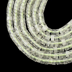 天然石レモンジェイド翡翠ビーズ連売り  ディスク  ヒシビーズ  4~4.5x2~2.5mm  穴：1mm  約154~159個/連  14.96''（38センチメートル）&nbsp;G-H230-91