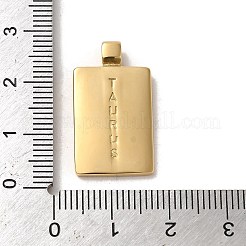304ステンレスペンダント  星座のある長方形  14KGP本金メッキ  牡牛座  25x14x2mm  穴：2mm&nbsp;STAS-L022-306G-02