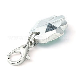 ハムサの手/ミリアムの手のガラスペンダント装飾  亜鉛合金カニカン付き  ミックスカラー  34mm&nbsp;HJEW-JM01155