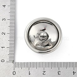 304ステンレススチールボタン  1穴  半円  ステンレス鋼色  オオカミ  25x14mm  穴：3x2mm&nbsp;STAS-F310-29P-03