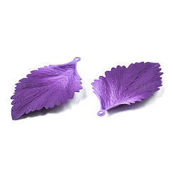 スプレー塗装アイアンビッグペンダント  葉  パープル  63x42x5.5mm  穴：1.8mm&nbsp;IFIN-N008-034B