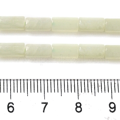 天然新しいヒスイの​​ビーズ連売り  コラム  8x4mm  穴：0.7mm  約48個/連  15.35~15.43''（39~39.2センチメートル）&nbsp;G-B091-A12-01