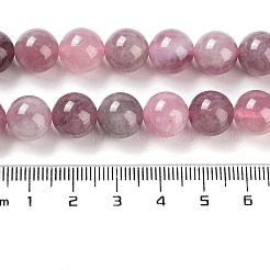 天然マダガスカル ローズクォーツビーズ連売り  ラウンド  10~10.5mm  穴：1mm  約37個/連  15.04~15.20''（38.2~38.4センチメートル）&nbsp;G-B076-A01-03