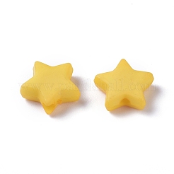 不透明なアクリルビーズ  スター  ゴールド  9.5x9.5x3.5mm  穴：0.5mm&nbsp;SACR-WH0002-07G