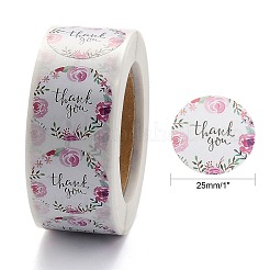 1インチサンキューステッカー  粘着ロールステッカーラベル  封筒用  バブルメーラーとバッグ  カラフル  25mm  500PCS /ロール&nbsp;X-DIY-P005-D05