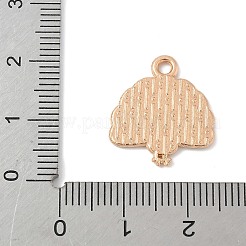 合金エナメル パンツ  ライトゴールド  孔雀のチャーム  ライトシーグリーン  18.5x17x1.5mm  穴：2mm&nbsp;FIND-M083-02-KCG