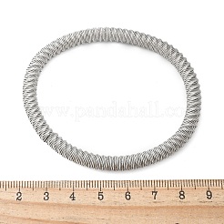 女性用304ステンレススチールストレッチバングル  ステンレス鋼色  1/4インチ（0.6cm）  内径：2-3/8インチ（6.05cm）&nbsp;LS-BJEW-P315-02G-P