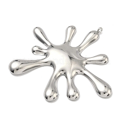 304ステンレススチール製ビッグペンダント  スプラッシュチャーム  ステンレス鋼色  69.5x73x4.5mm  穴：2.3mm&nbsp;STAS-Z192-04P