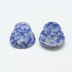 ナチュラルブルースポットジャスパーペンダント  弥勒  26~27x24~26x8~9mm  穴：1mm&nbsp;G-T122-15B-12