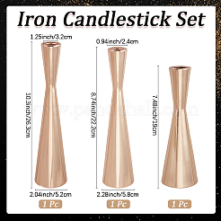 鉄製燭台セット  ゴールドカラー  199~261x60.5~61mm&nbsp;DIY-WH20002-627G