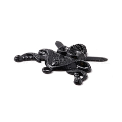 合金ペンダント  海賊  電気泳動黒  33x43x5mm  穴：3mm&nbsp;X-PALLOY-F281-20EB