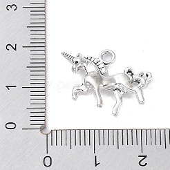 チベット風合金チャーム  ユニコーン  アンティークシルバー  16x12.6x3mm  穴：1.8mm  384個/ 500g&nbsp;PALLOY-H134-01AS