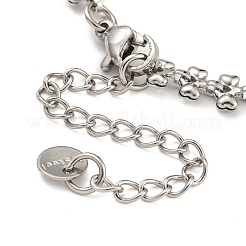女性用304ステンレススチールリンクチェーンブレスレット  ステンレス鋼色  6-3/4インチ（17cm）&nbsp;BJEW-S153-15P