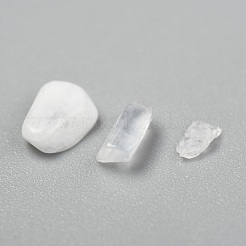天然ホワイトムーンストーンチップビーズ  穴なし/ドリルなし  3~9x1~4mm&nbsp;X-G-L453-10A