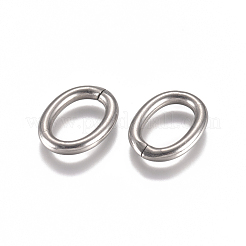 変色しにくい304ステンレススチール製オープン丸カン  オーバル  ステンレス鋼色  12ゲージ  13.5x10x2mm  内径：9.5x6mm&nbsp;STAS-L234-144G