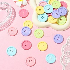 60色アクリルボタン6個  4穴  フラットラウンド  ミックスカラー  30x3.5mm  穴：2.5mm  10個/カラー&nbsp;BUTT-CJ0001-03