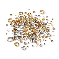 304ステンレススチールスペーサービーズ  コラム  ゴールデン·ステンレス鋼色  2~7x1~2mm  穴：1.2~5mm  200個/箱&nbsp;STAS-MP0001-08