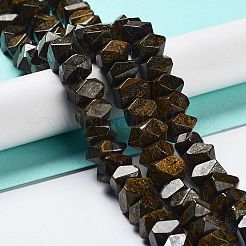 天然石ブロンザイトビーズ連売り  ナゲット  多面カット  6~8x10.5~14x8~9.5mm  穴：1.2mm  約57~61個/連  15.16''~15.39''（38.5~39.1センチメートル）&nbsp;G-D091-A15