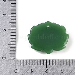ガラスチャーム  蓮のチャーム  シーグリーン  22x27x6mm  穴：1.4mm&nbsp;GLAA-G121-01B