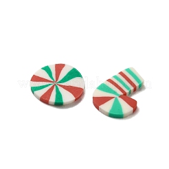 クリスマスのテーマ手作りポリマー粘土カボション  ネイルアートデコレーション用  キャンディケイン＆柱＆丸いキャンディ  ミックスカラー  1~28x1~6x0.5~1.5mm  約37037個/1000g&nbsp;CLAY-F005-03