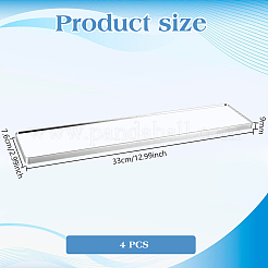 アクリル板  長方形  透明  330x76x9mm&nbsp;DIY-WH0622-730A
